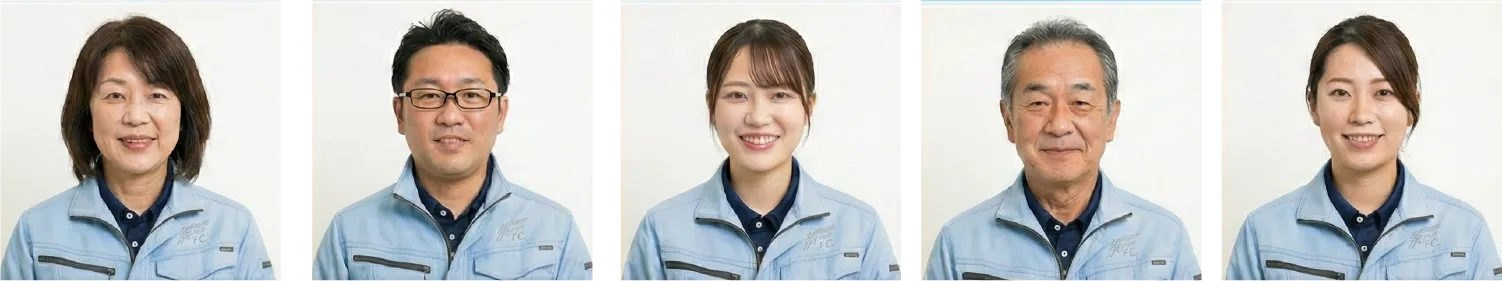 スタッフの顔写真